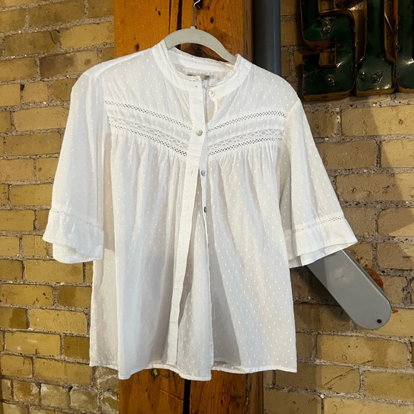 Faherty Rhoda Top in White - Picture 5 of 6